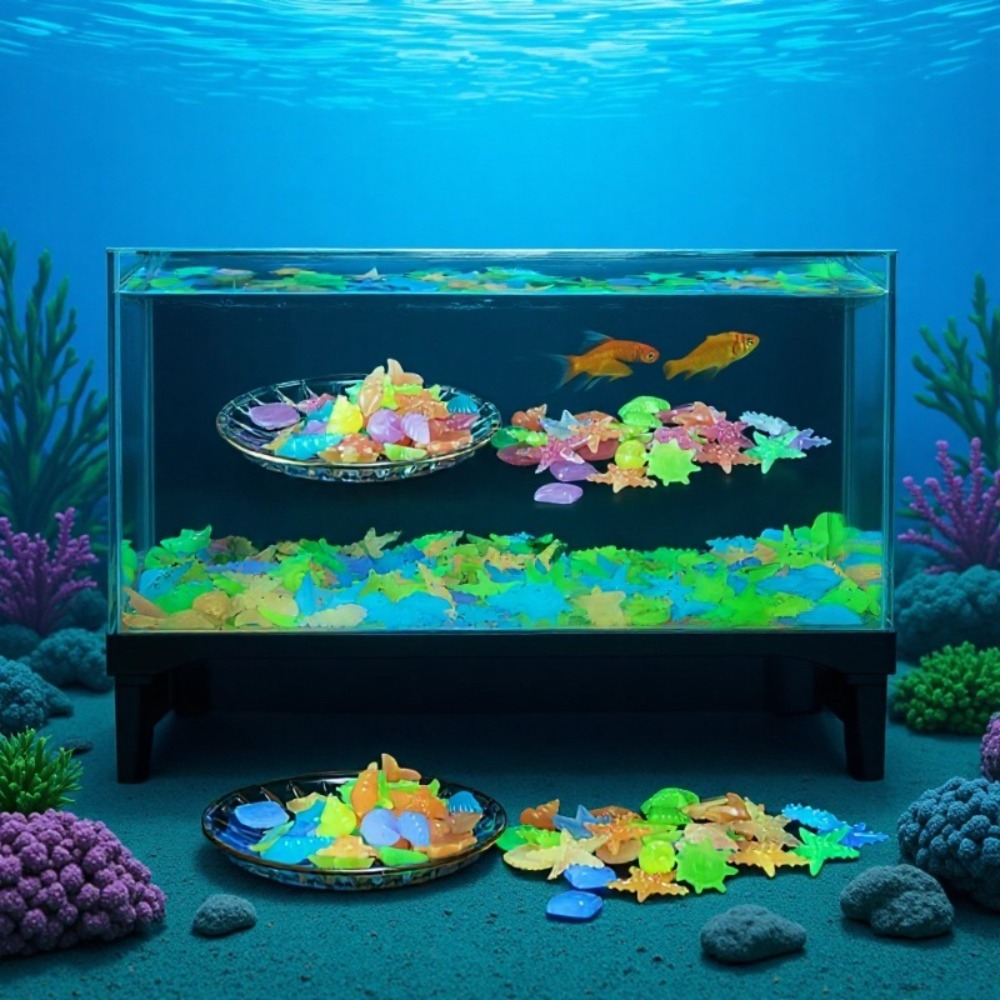 Aquarium Fish Quarantine - Светящиеся океанские камни, флуоресцентные ракушки, разноцветные