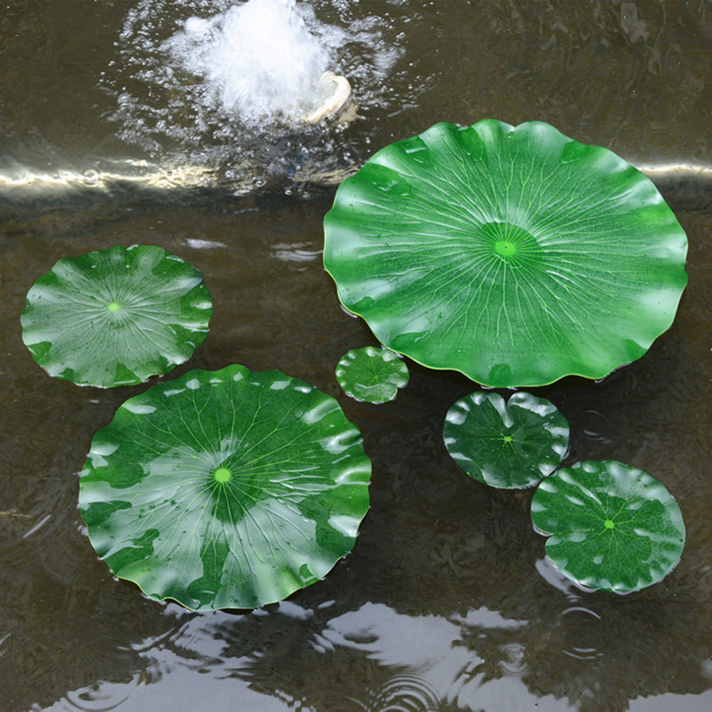 Aquarium Fish Pond - 10 шт. искусственных листьев лотоса для