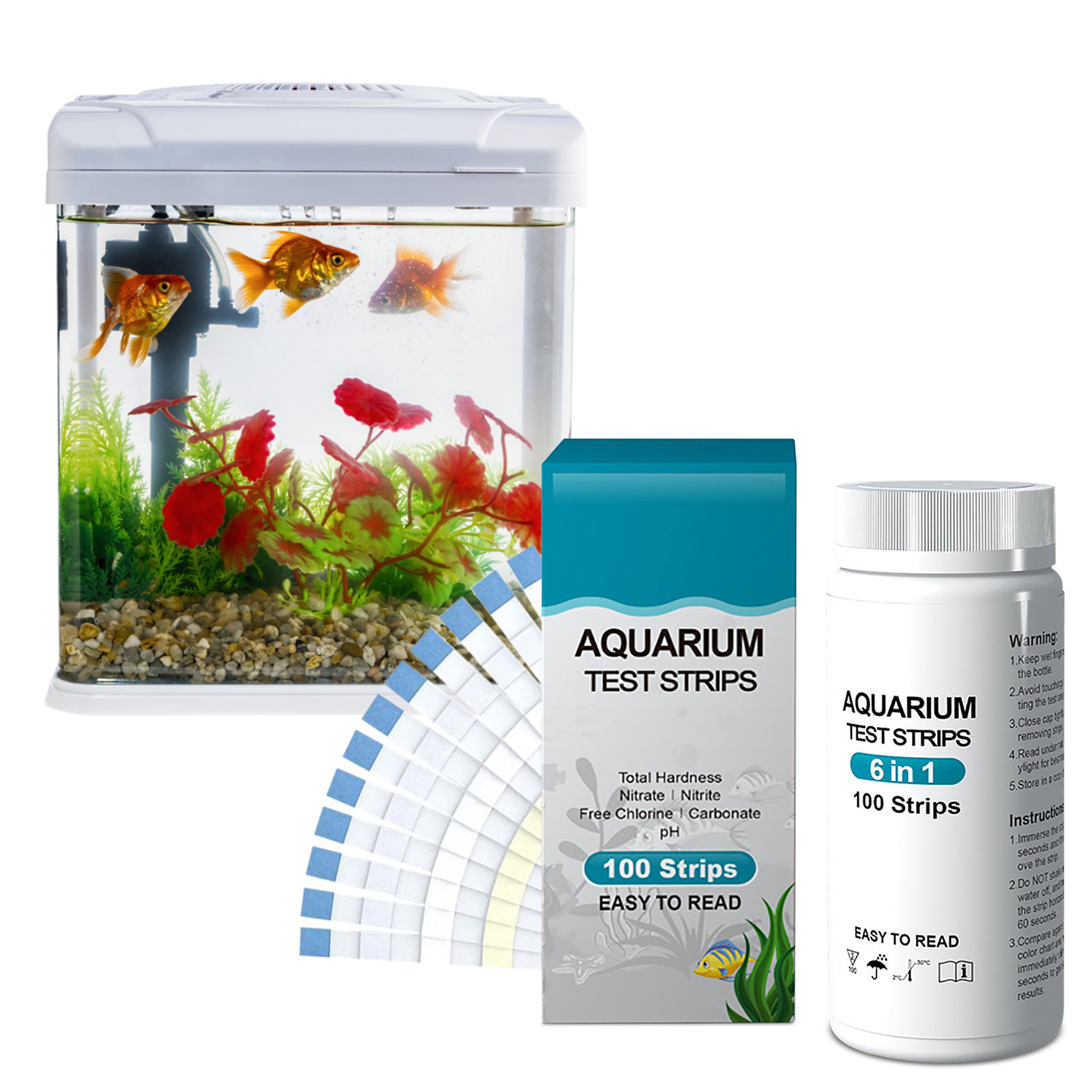 Aquarium Fish Pond - Тест-полоски 6 в 1 для определения