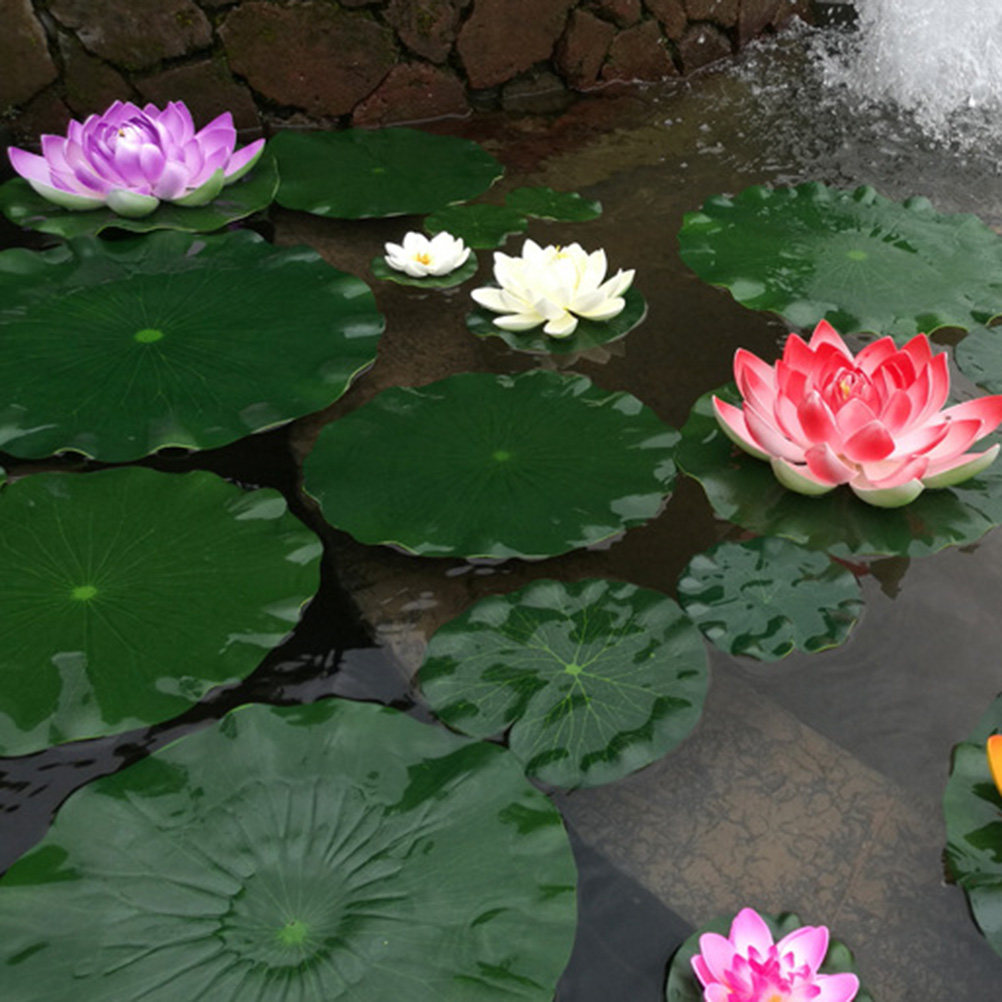 10 шт. искусственных листьев л – обзор и цена Aquarium Fish Pond